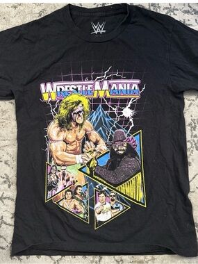 WWE WrestleMania Black Graphic Tee - Vintage